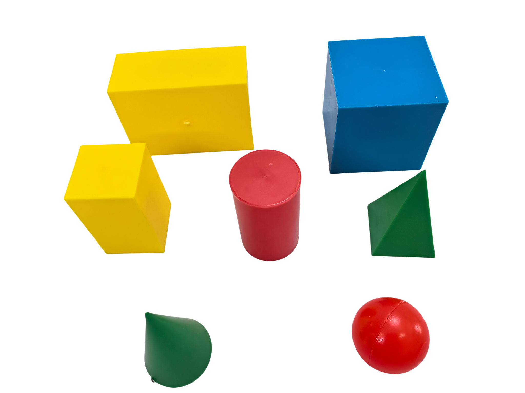 7pcs Plastic Geometry Model Set, Geometric Solids Blocks , Geometry Shapes Set